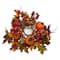 16" Pumpkin, Gourd, Berry & Maple Leaf Candelabrum